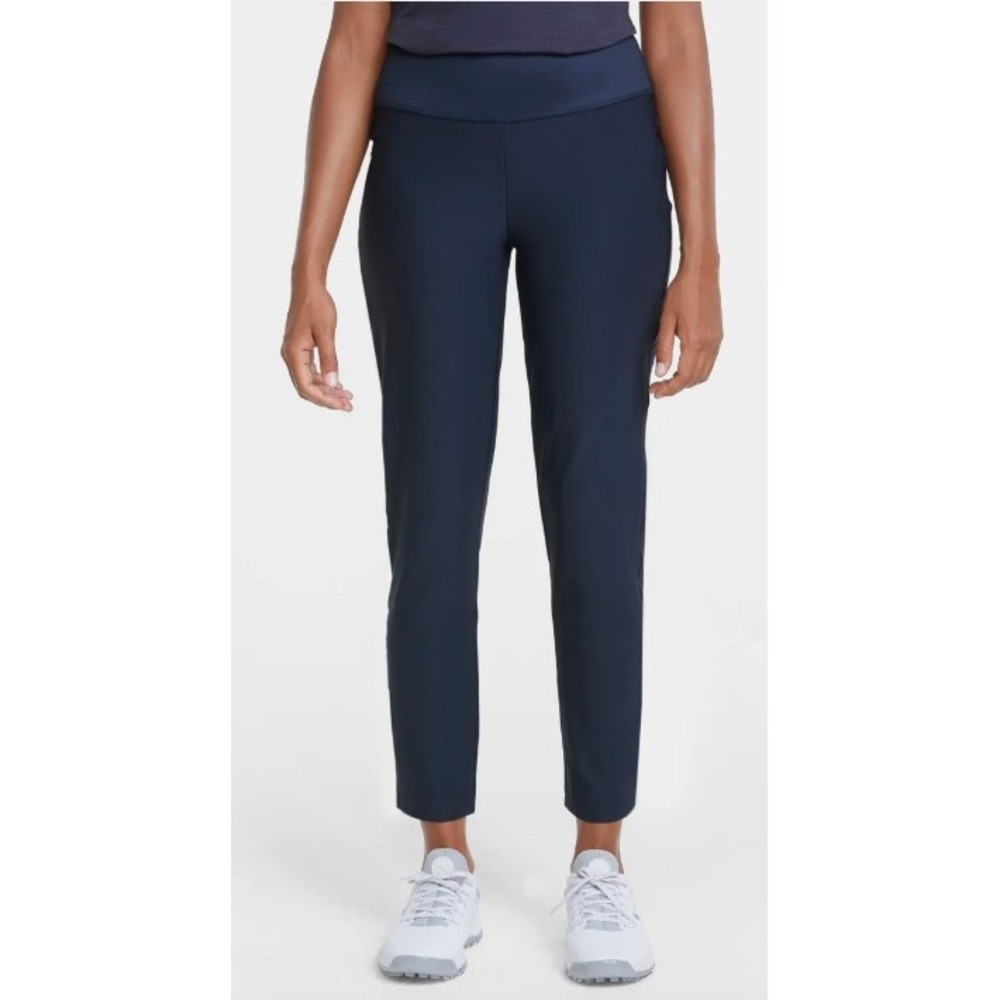 Puma Golf Pants Womens Navy Blue Pull On Stretch Straight Leg Trousers XL